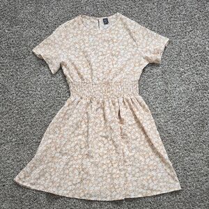 SHEIN Beige Floral Mini Dress